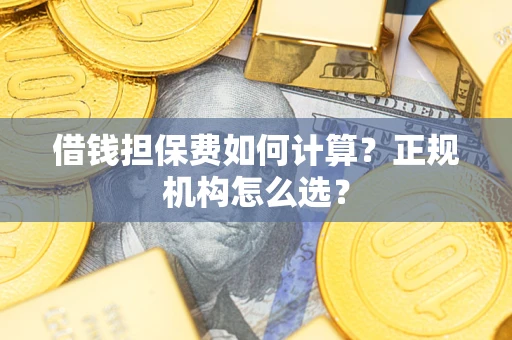 武汉借钱担保费如何计算？正规机构怎么选？