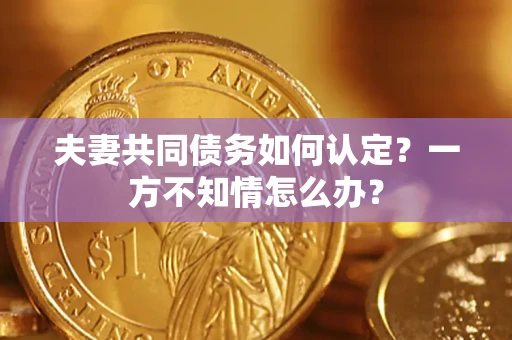 武汉夫妻共同债务如何认定？一方不知情怎么办？