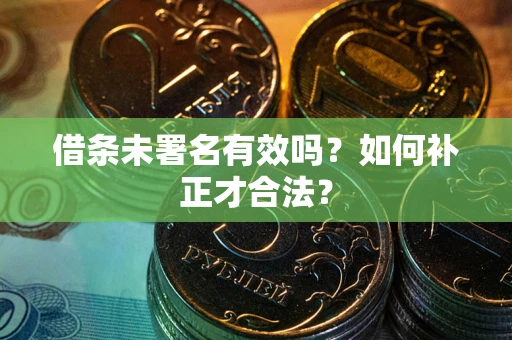 武汉借条未署名有效吗？如何补正才合法？
