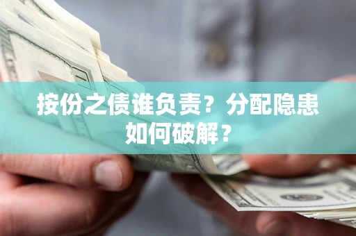 武汉按份之债谁负责？分配隐患如何破解？